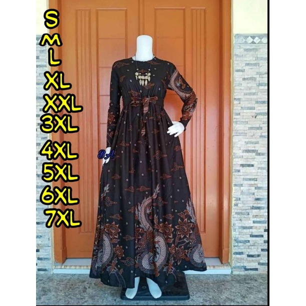 GAMIS BATIK JUMBO BUSUI/BAJU  WANITA KEKINIAN S M L XL XXL 3XL 4 XL 5XL 6XL UC GA 2 SS4