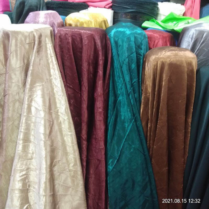 Jual kain satin crepe kringkel kusut harga per 1 M Shopee Indonesia