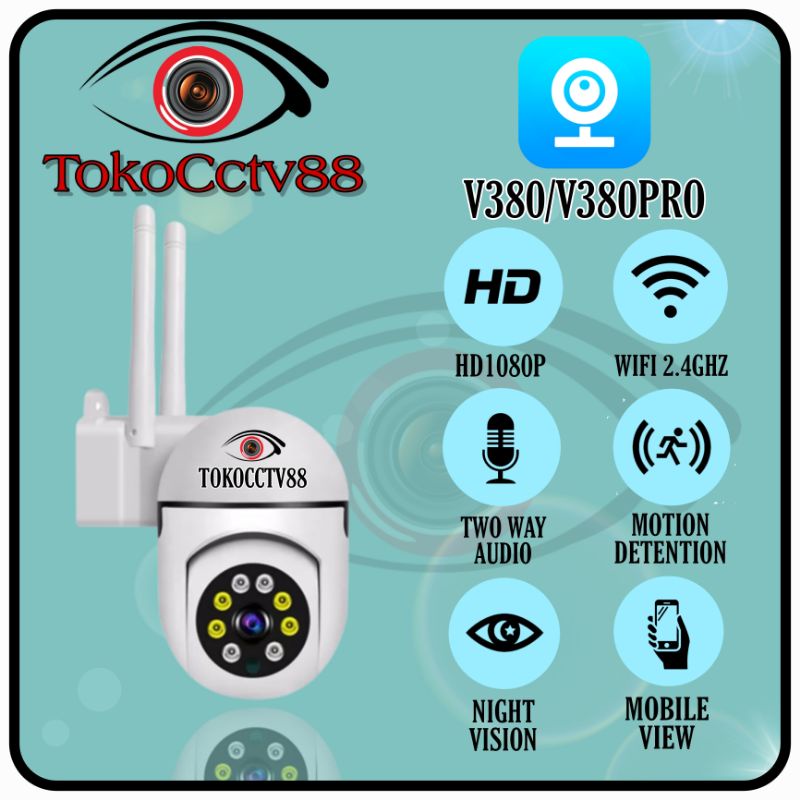 IP CAM KAMERA V380 PTZ MINI 8MP CCTV WIRELESS/HASIL TERJAMIN BAGUS