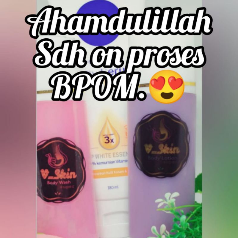 HB pemutih Badan Dosting Lotion V- Skin Whitening Super Platinum