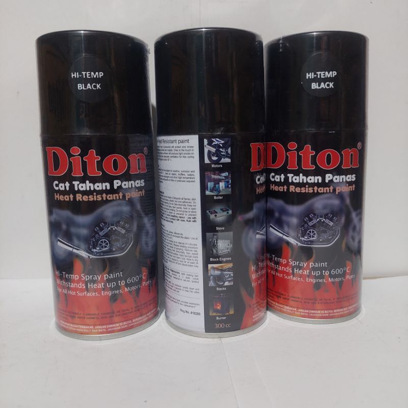 Pilok Pilox Cat Diton Anti Panas Hitam Silver Bronze Hi Temp Black Silver Bronze Cat Tahan Panas Untuk Knalpot &amp; Blok Mesin