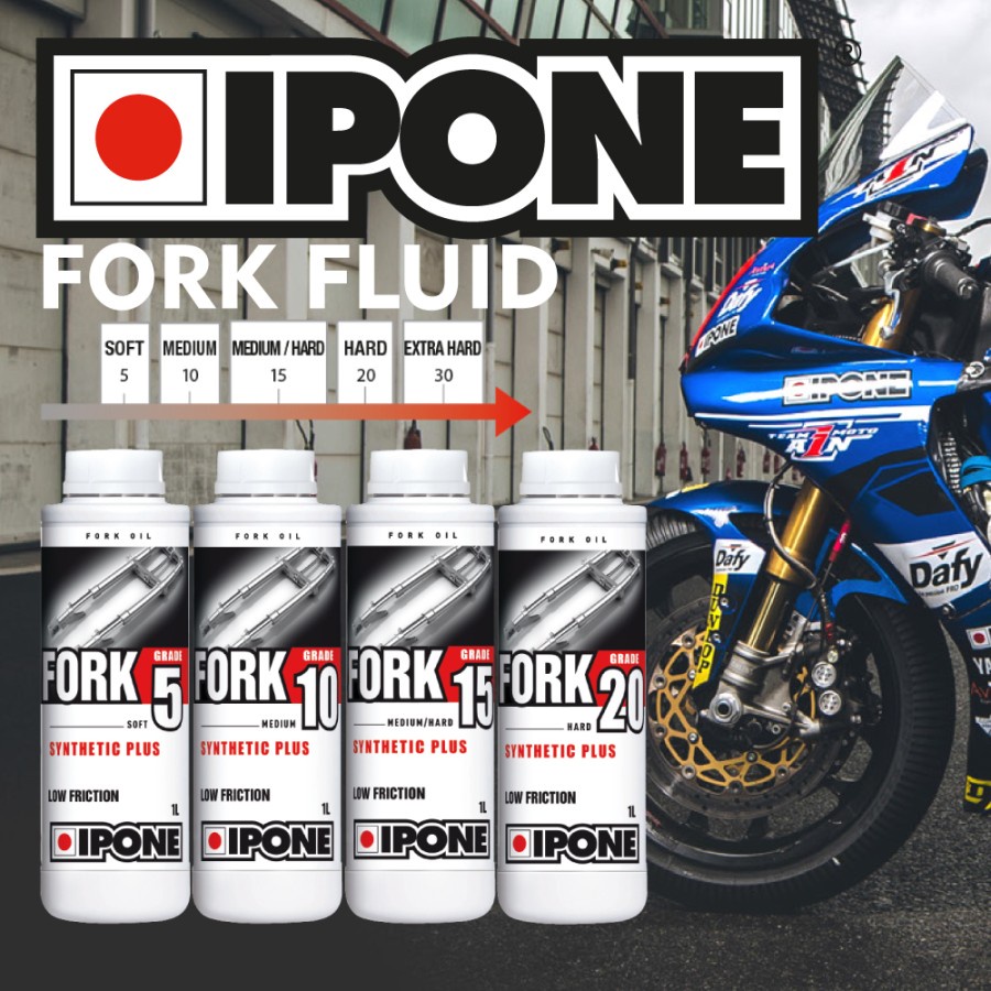 IPONE FORK FLUID 5 SOFT 1L - OLI FORK SHOCK DEPAN GRADE 5