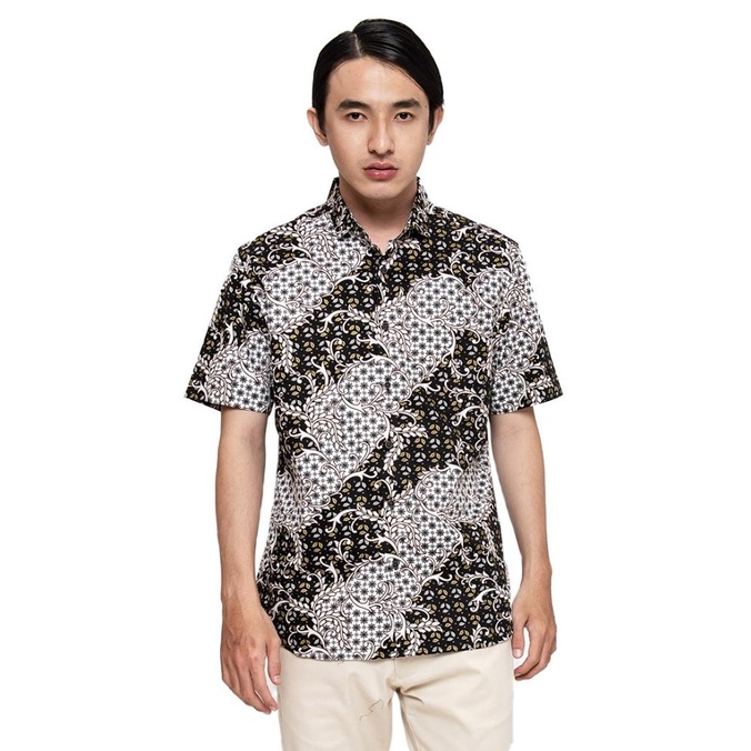 MANZONE KEMEJA BATIK PRIA LENGAN PENDEK WANGSAPURA