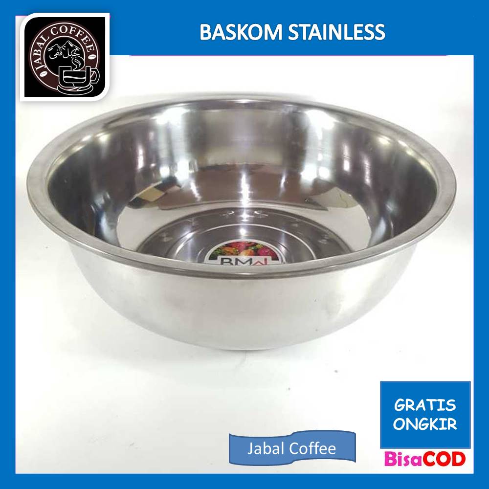 Baskom Serbaguna Diameter 24 Cm / Baskom Stainless Steel / Panci Baskom Stainless