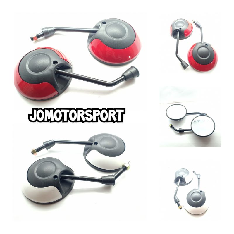 Spion Bulat Kaca Putih Universal Motor Scoopy Original Thailand