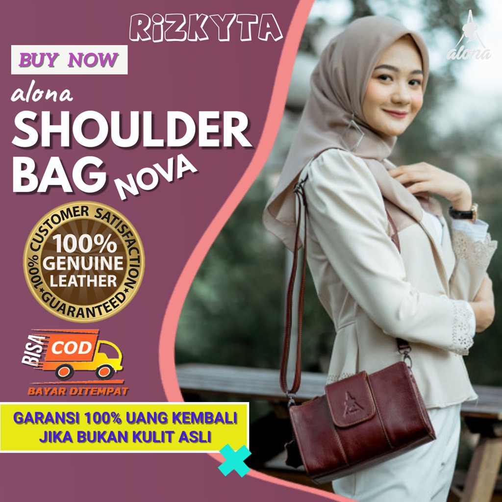 Tas Slempang Bahu Slingbag Dada Kulit Asli Fashion Bags Wanita Cewek Cewe Perempuan Kekinian Terbaru