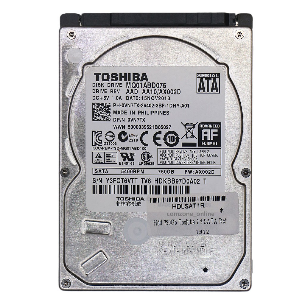 Hardisk Laptop 2.5 750GB Sata Second Hdlsat1r