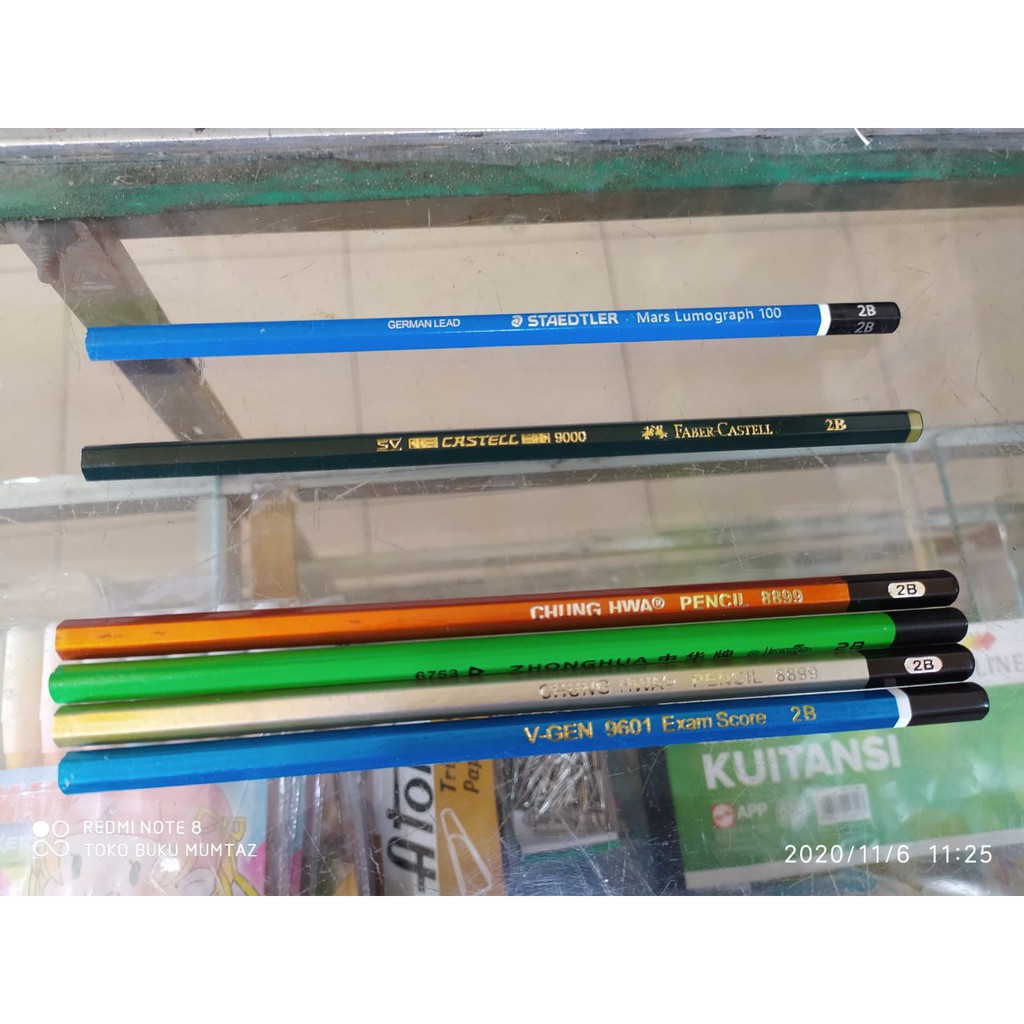 

(ECER) Pensil 2B faber castell dan staedtler