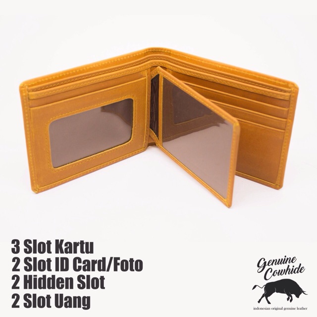 Dompet Pria Kulit Sapi Asli Pull Up Leather Bergaransi 6 Bulan