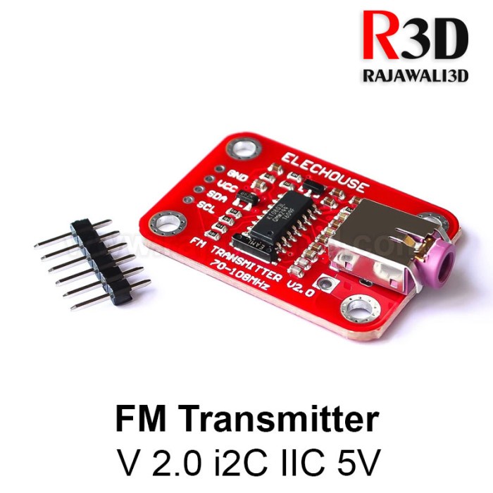 Arduino FM Transmitter Module V2.0 Pemancar Radio FM i2C IIC 5V