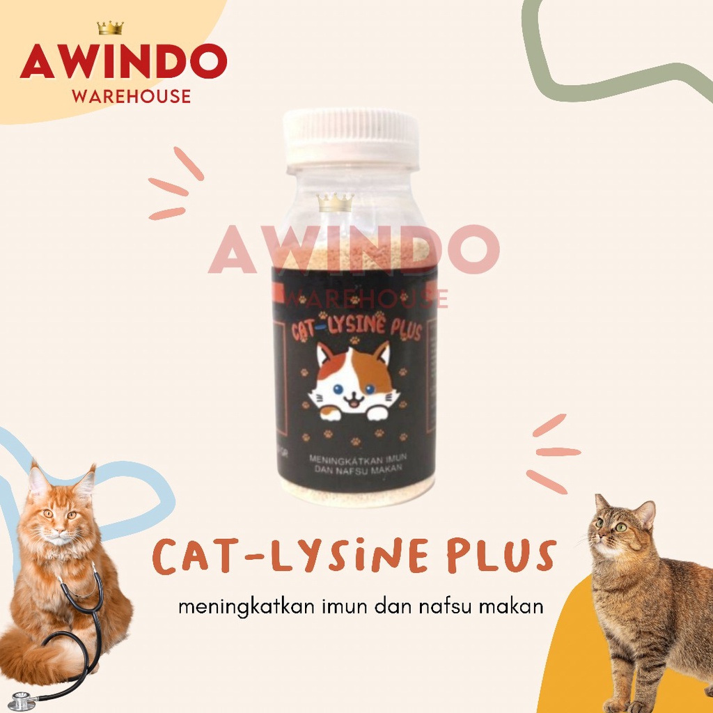 CAT LYSINE PLUS - Obat Vitamin Kucing Nafsu Makan Daya Tahan Tubuh