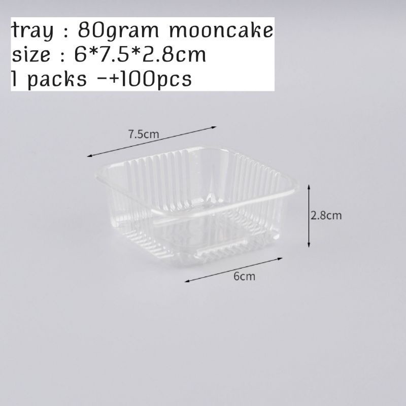 TRAY MOONCAKE MIKA MINI 50GR/80GR/100Gr/125gr -+100pcs/ pack