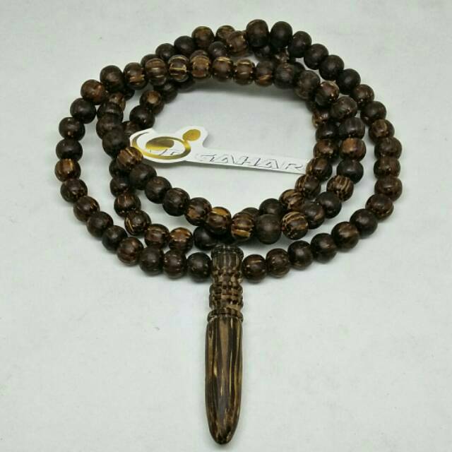 Kalung tasbih kayu liwung 6 mm