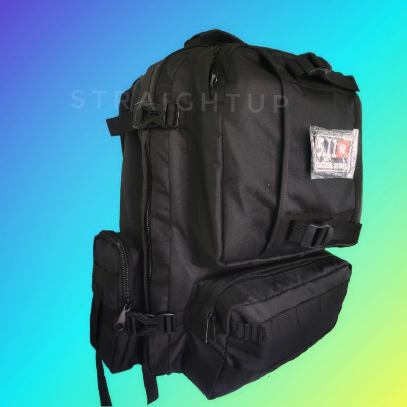 Tas Ransel Tactical Army  Gultor 3P - Tas Punggung Backpak Outdoor 50L / hitam