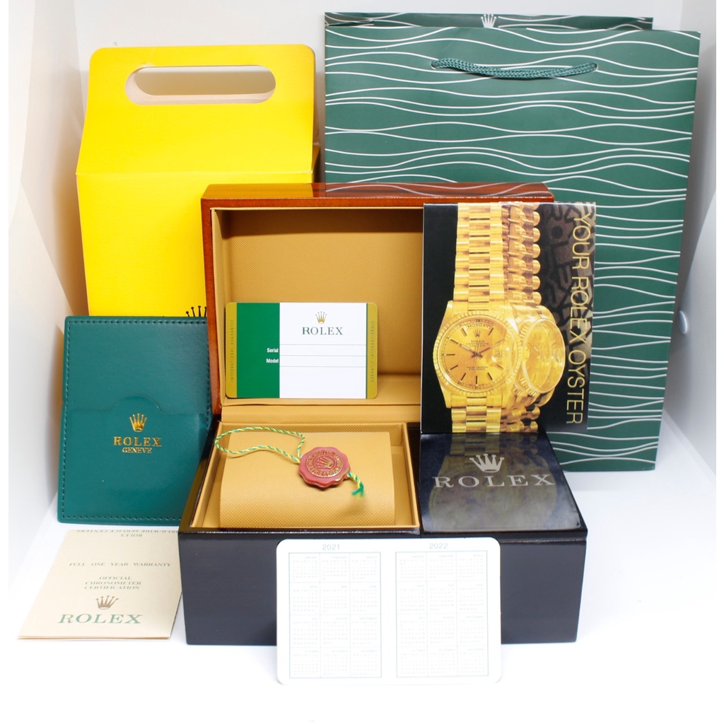 kotak rolex original box jam tangan kayu fullset paperbag