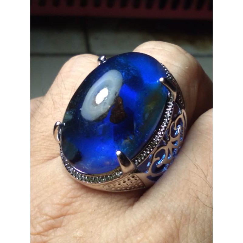 cincin getah katilayu biru siap ring harga termurah
