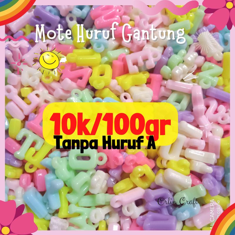 Mote Huruf Gantung 100gr Manik Huruf Gantung Mote Huruf Liontin Murah