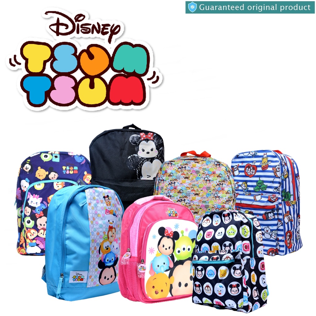 Disney Backpack Tas Ransel Anak Sekolah Perempuan TK SD Karakter Disney Tsum Tsum