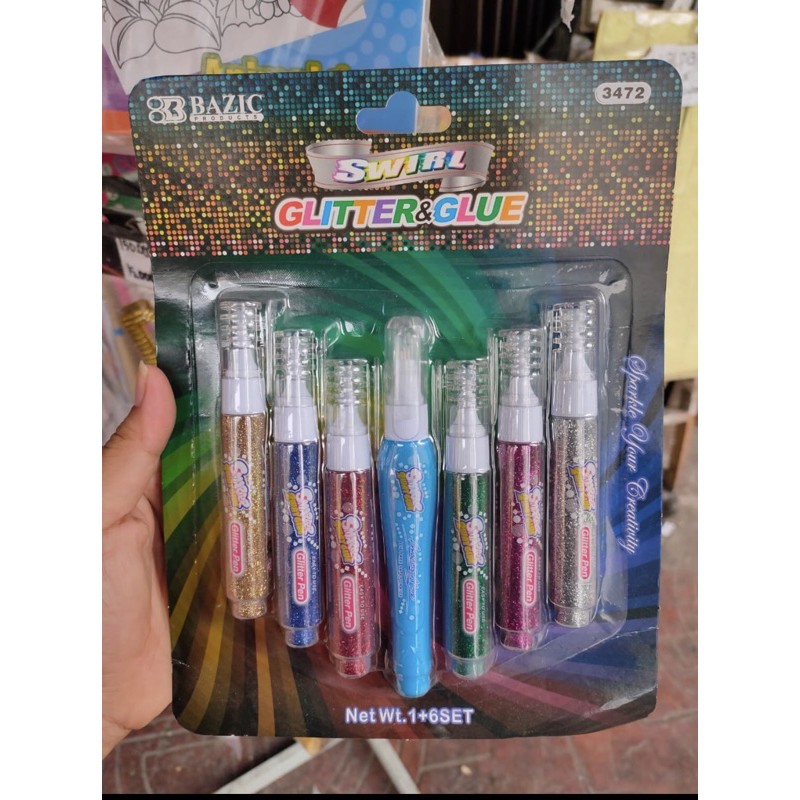 

glitter glue 3472 swirl glitter glue 6 warna plus lem