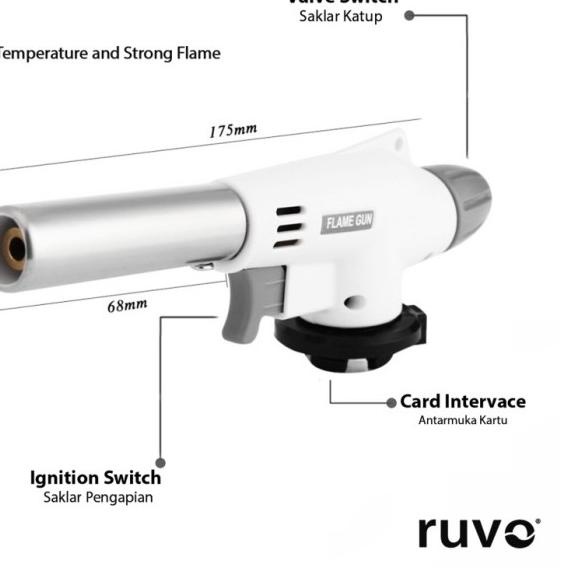 Gas Torch Alat Bakar BBQ Blow TorchGun flame gun sushi Portable Kepala - RUVO PUTIH 920