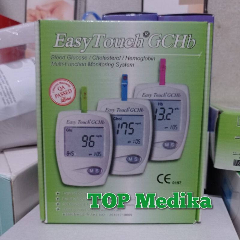 Alat Easy Touch GCHB / Tes Gula Darah, Kolesterol, Hemoglobin