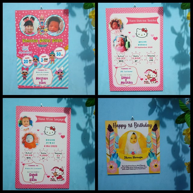 Pajangan Babyborn Custom Ukuran 20x30