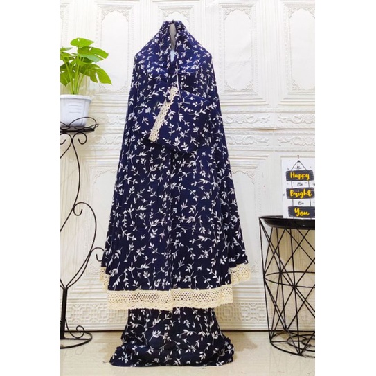 Mukena Amelia | Mukena Renda Motif | Mukena Travel | Mukena Rayon | Free Bag