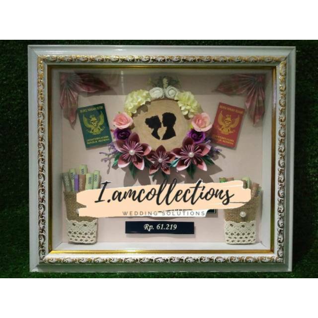 Mahar rustic pernikahan murah minimalis (buku nikah dan uang kertas replika)