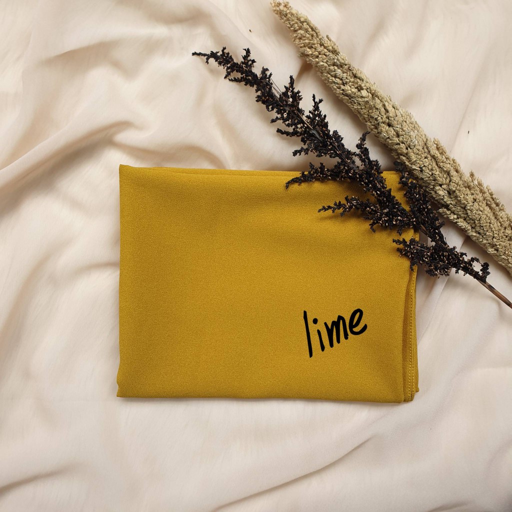 PROMO CUCI GUDANG Pashmina Diamond Stretch Italiano Ukuran 75x175 cm-Lime