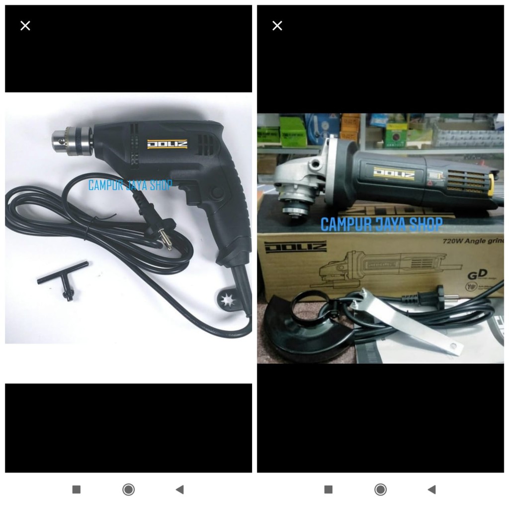 Paket Bor Doliz dan Gerinda Listrik Tangan Doliz Berkualitas Paketan