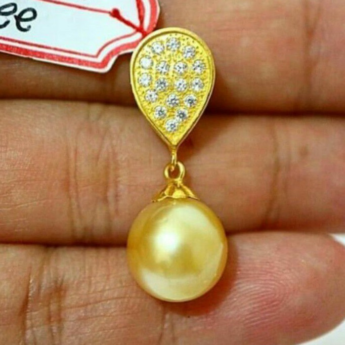Liontin Emas 22k Mutiara Laut Gold Ori Bersertifikat dan Bersurat