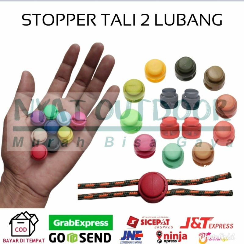 stopper bulat warna warni stoper tali sepatu tali masker