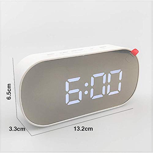 Jam Meja Mini Digital Clock LED DT-6506 Weker Desktop White