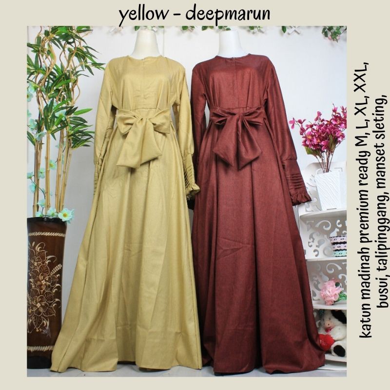 Gamis KATUN MADINA PREMIUM polos daily umbrella madinah adem wanita dress muslim kajian pengajian