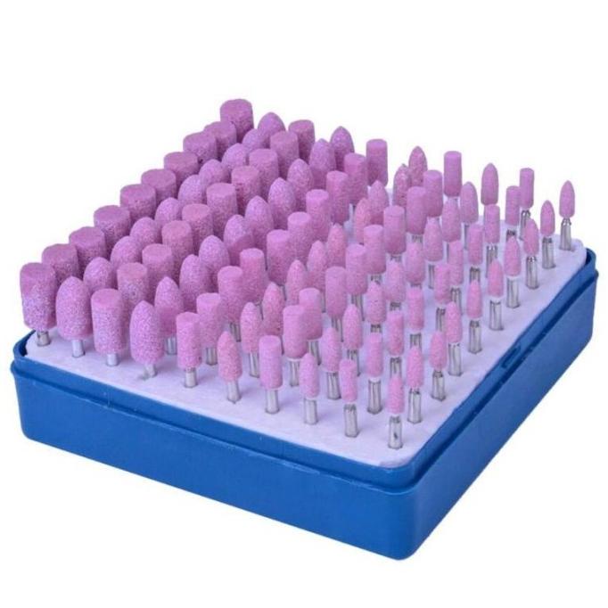 Diskon 100Pcs Mata Bor Batu Asah Amplas Poles Untuk Mesin Gerinda Mini