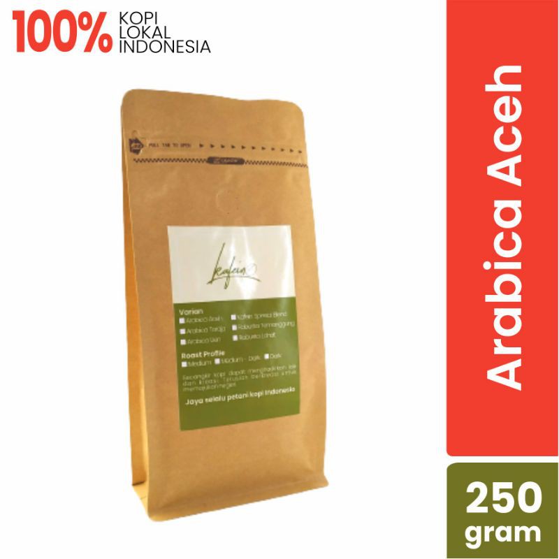 

KAFEIN KOPI INDONESIA - Arabica Aceh Gayo 250 gr - promo harga murah