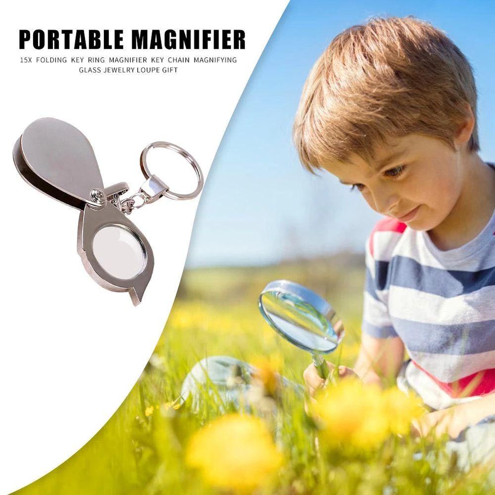 Solighter Kaca Pembesar Lipat Portable Mini Handheld Magnifying Glass Lens