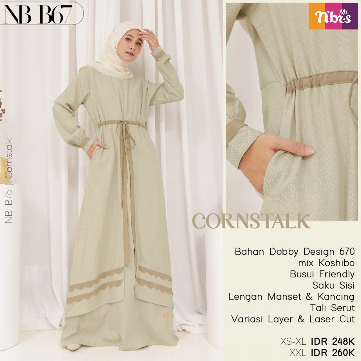 Gamis Nibras NB B67 / Fashion Muslim Terbaru 2022 / Dress