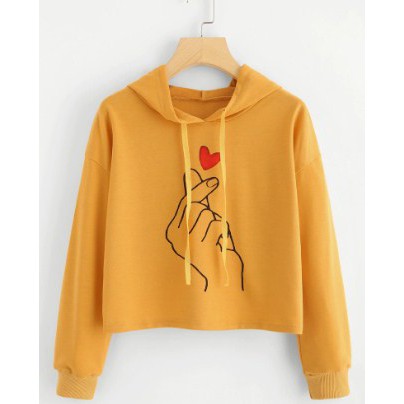 Sweater Hoodie Crop SARANGHAE BSR