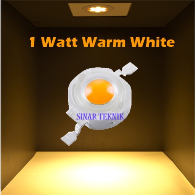 High Power LED 1W Warm White Super Bright 1 Watt putih Kekuningan Dc 3V