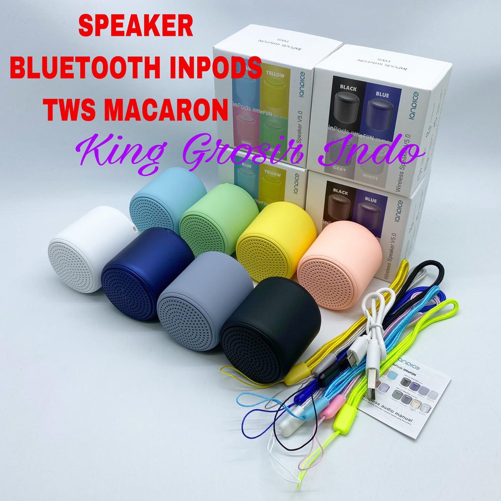 Speaker Bluetooth Macaron Inpods 12 Original Wireless Speaker V5.0 Inpods Tws