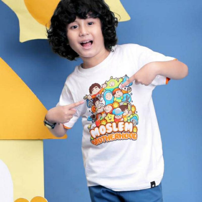 SALE!!! Kaos Anak Muslim Afrakids AF206 &quot;Moslem Brotherhood&quot; Lengan Pendek