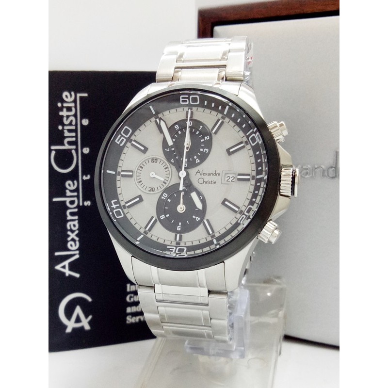 Jam Tangan Pria Alexandre Christie AC 6471 MC SVBLGY Stainless Steel