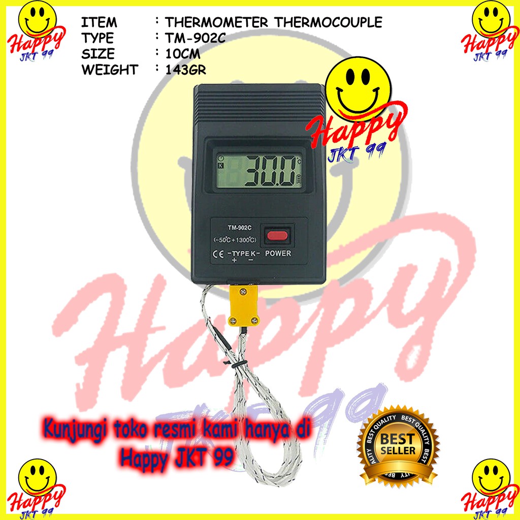 [ HAPPY JKT 99 ] K-TYPE THERMOCOUPLE THERMOMETER DIGITAL LCD TERMOMETER TM-902C TM902C