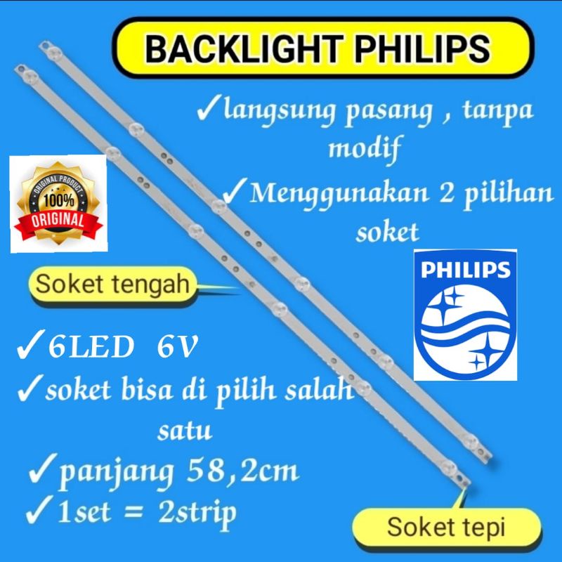 satuset lampu backlight philips 32pht5853s/70