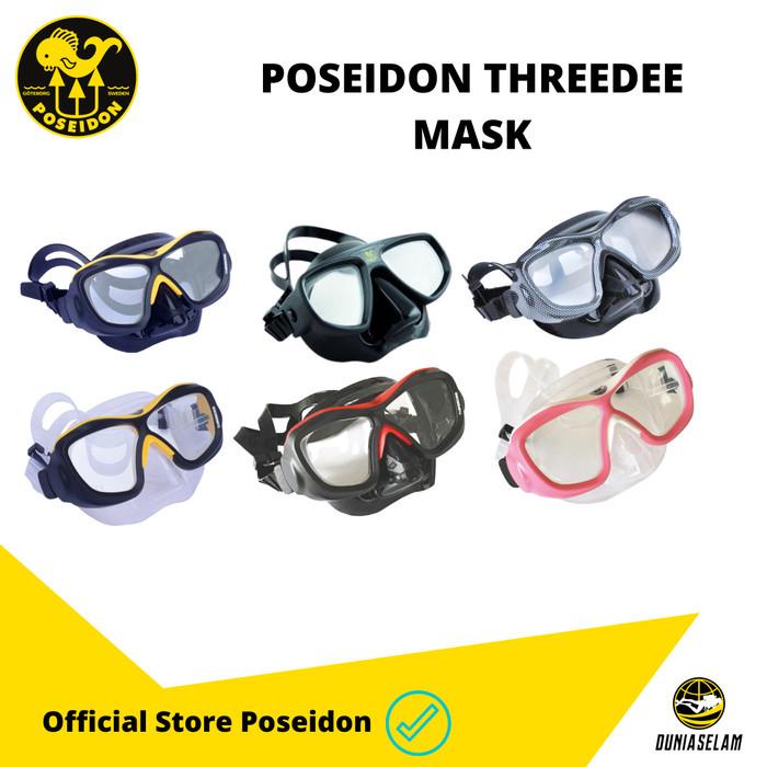 Mask | Kacamata Selam Diving Mask Poseidon Threedee Mask