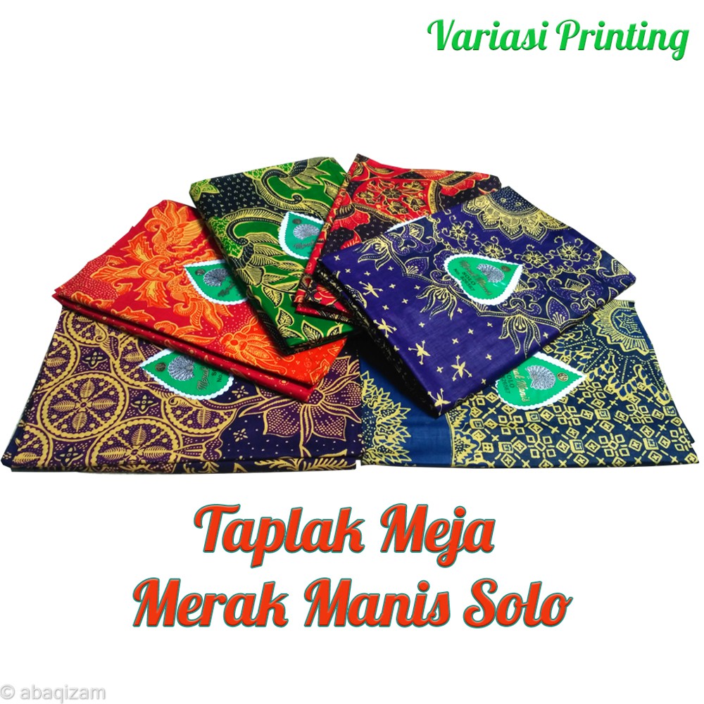 Taplak meja batik Merak manis solo Printing dan Jumputan Taplak meja tamu sekolah kantor dll