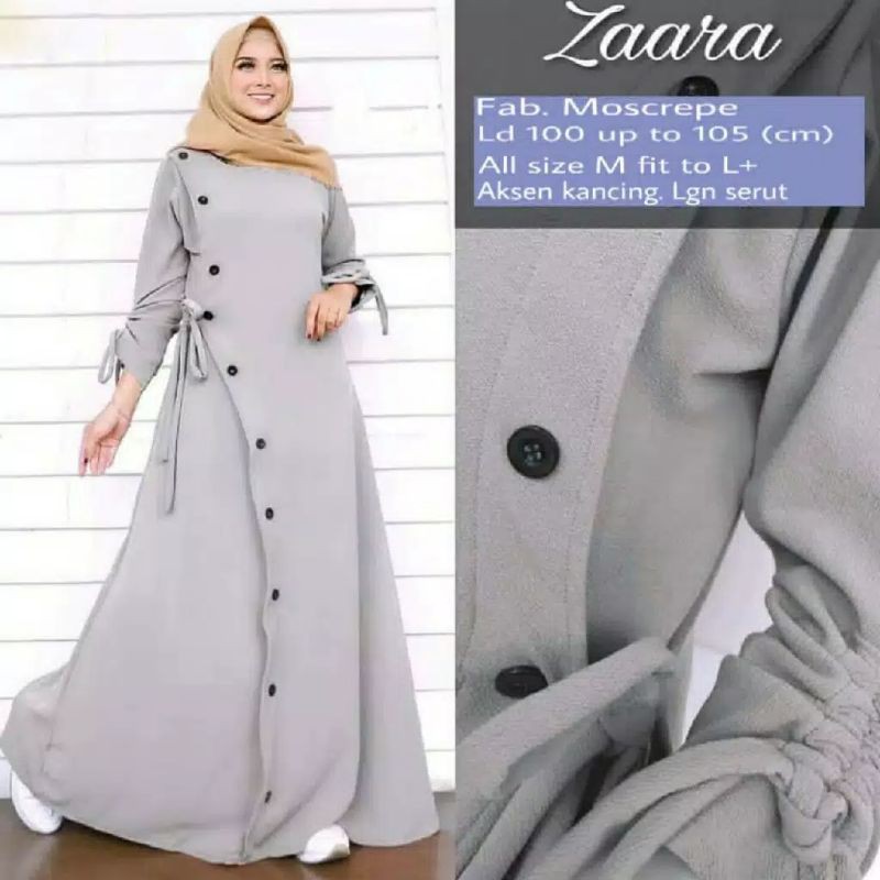 zaara dress baju gamis paksian wanita dress fashion musiim