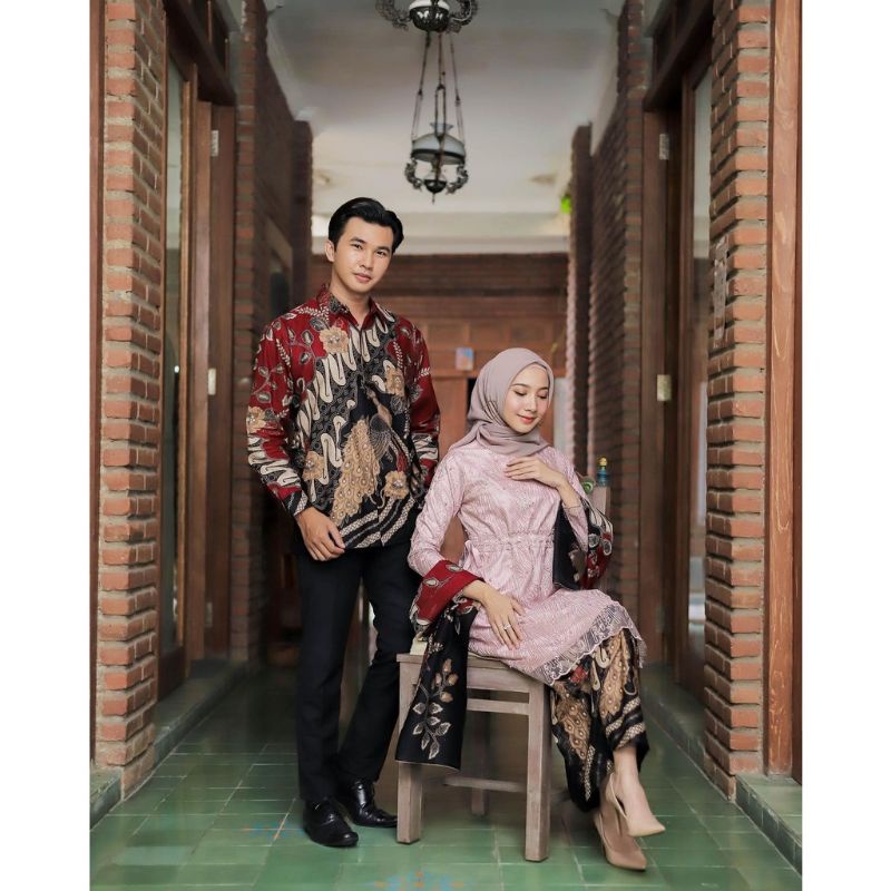 BATIK COUPLE MODEREN BATIK COUPLE KELUARGA ANAK CEWEK COWOK SIZE S M L XL XXL