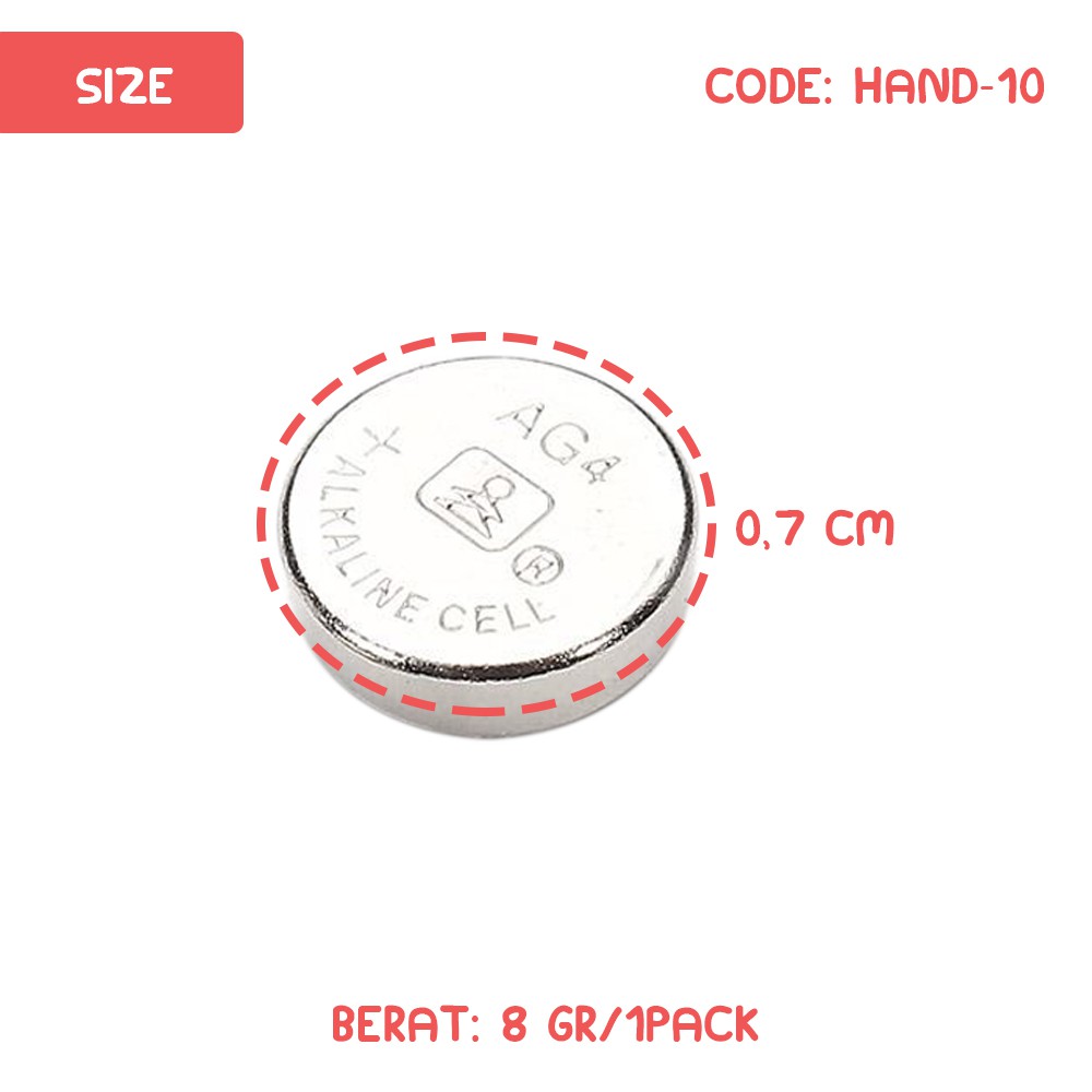 BATERAI JAM TANGAN Alkaline AG4 626A 377A CX66W Universal Batre Batry Batray Bateray - HAND-10